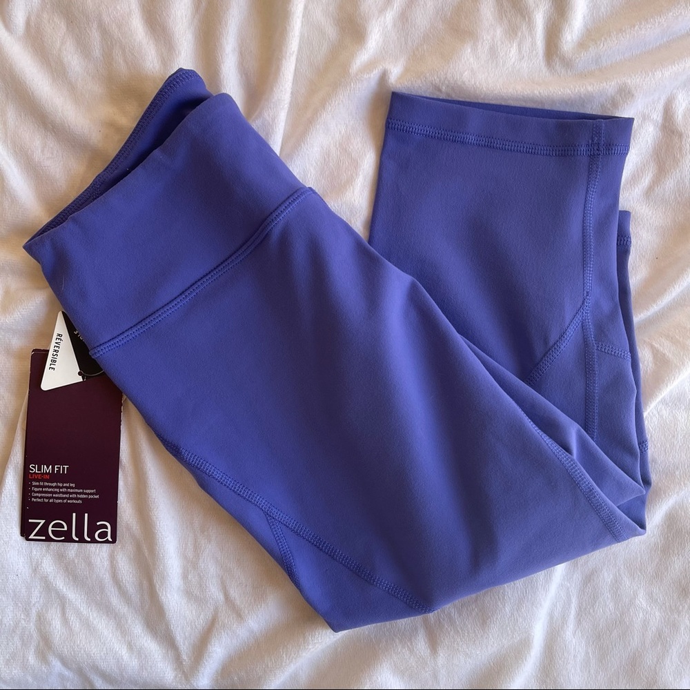 Nordstrom NWT Zella Purple Reversible Slim Fit Live-In Leggings XS